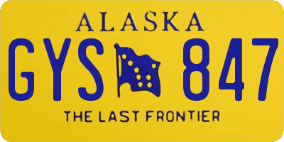 AK license plate GYS847