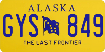 AK license plate GYS849