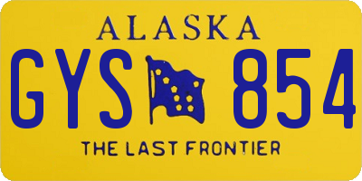 AK license plate GYS854