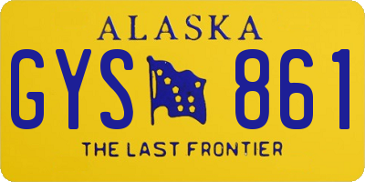 AK license plate GYS861