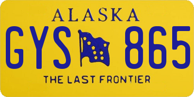 AK license plate GYS865