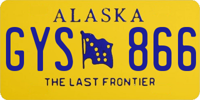 AK license plate GYS866