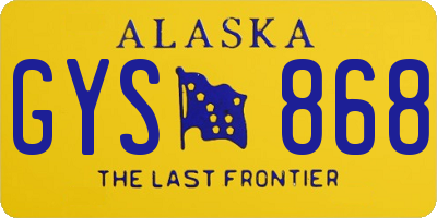 AK license plate GYS868