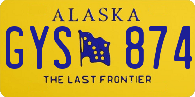 AK license plate GYS874