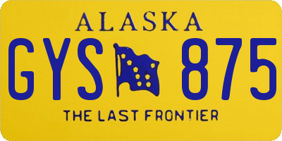AK license plate GYS875