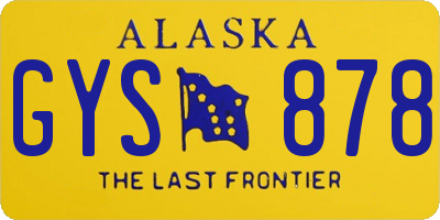 AK license plate GYS878