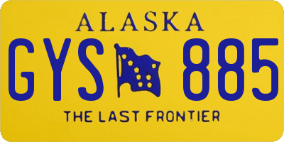 AK license plate GYS885