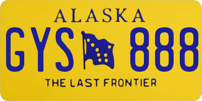 AK license plate GYS888