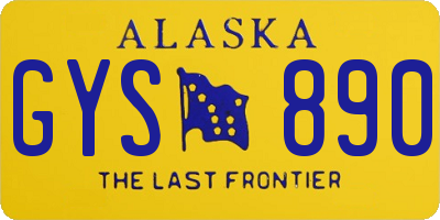 AK license plate GYS890