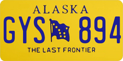 AK license plate GYS894