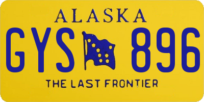 AK license plate GYS896