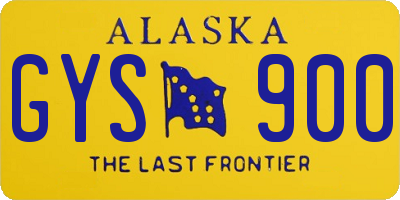 AK license plate GYS900