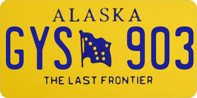 AK license plate GYS903