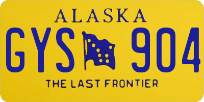 AK license plate GYS904