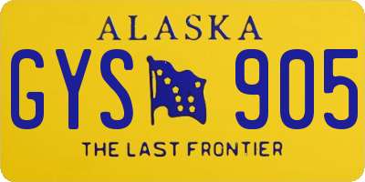 AK license plate GYS905