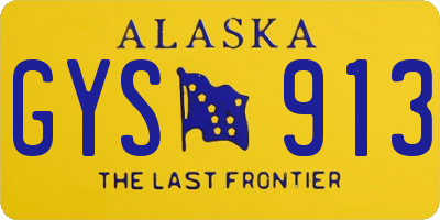 AK license plate GYS913