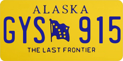 AK license plate GYS915