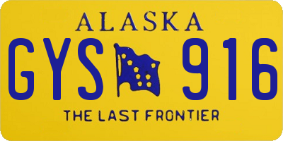 AK license plate GYS916