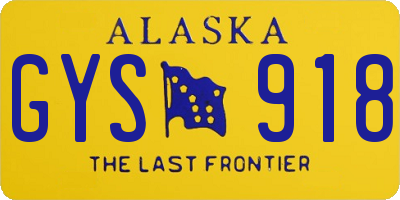 AK license plate GYS918