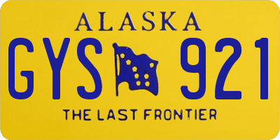 AK license plate GYS921