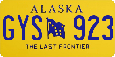 AK license plate GYS923