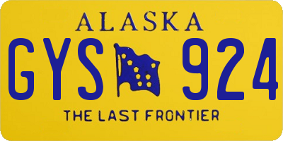 AK license plate GYS924