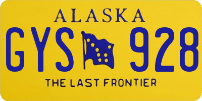 AK license plate GYS928