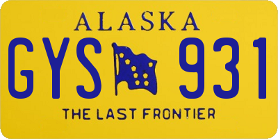 AK license plate GYS931