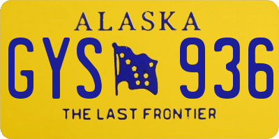 AK license plate GYS936
