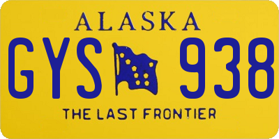 AK license plate GYS938