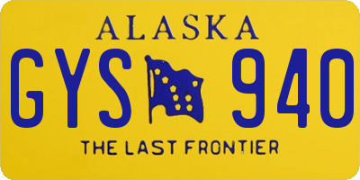 AK license plate GYS940