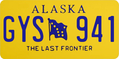 AK license plate GYS941