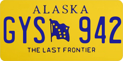 AK license plate GYS942