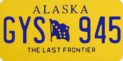 AK license plate GYS945