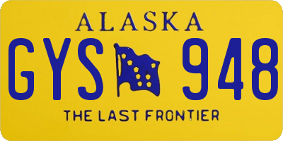 AK license plate GYS948