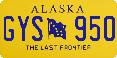 AK license plate GYS950