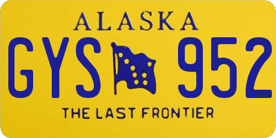 AK license plate GYS952