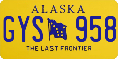 AK license plate GYS958