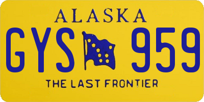 AK license plate GYS959