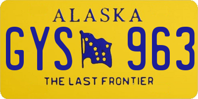 AK license plate GYS963