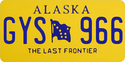 AK license plate GYS966