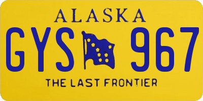 AK license plate GYS967