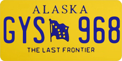 AK license plate GYS968