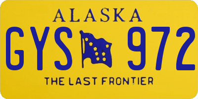 AK license plate GYS972