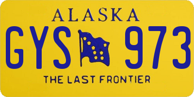 AK license plate GYS973