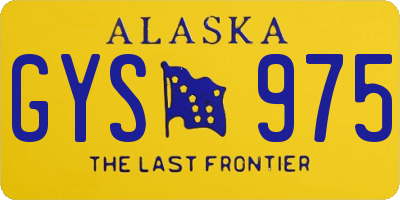 AK license plate GYS975