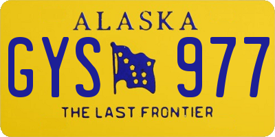 AK license plate GYS977