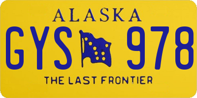 AK license plate GYS978