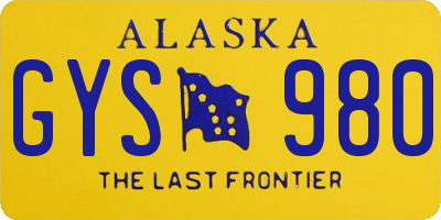 AK license plate GYS980