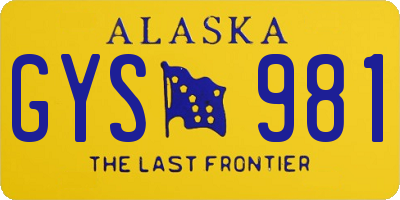 AK license plate GYS981